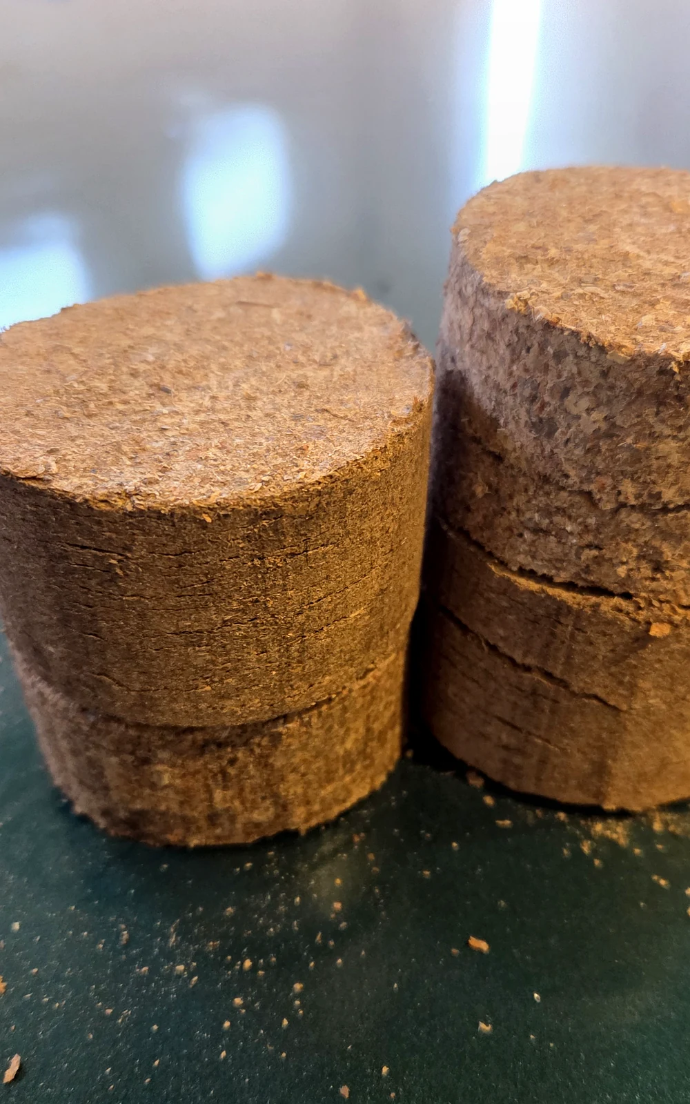 Harvest briquette sample during development