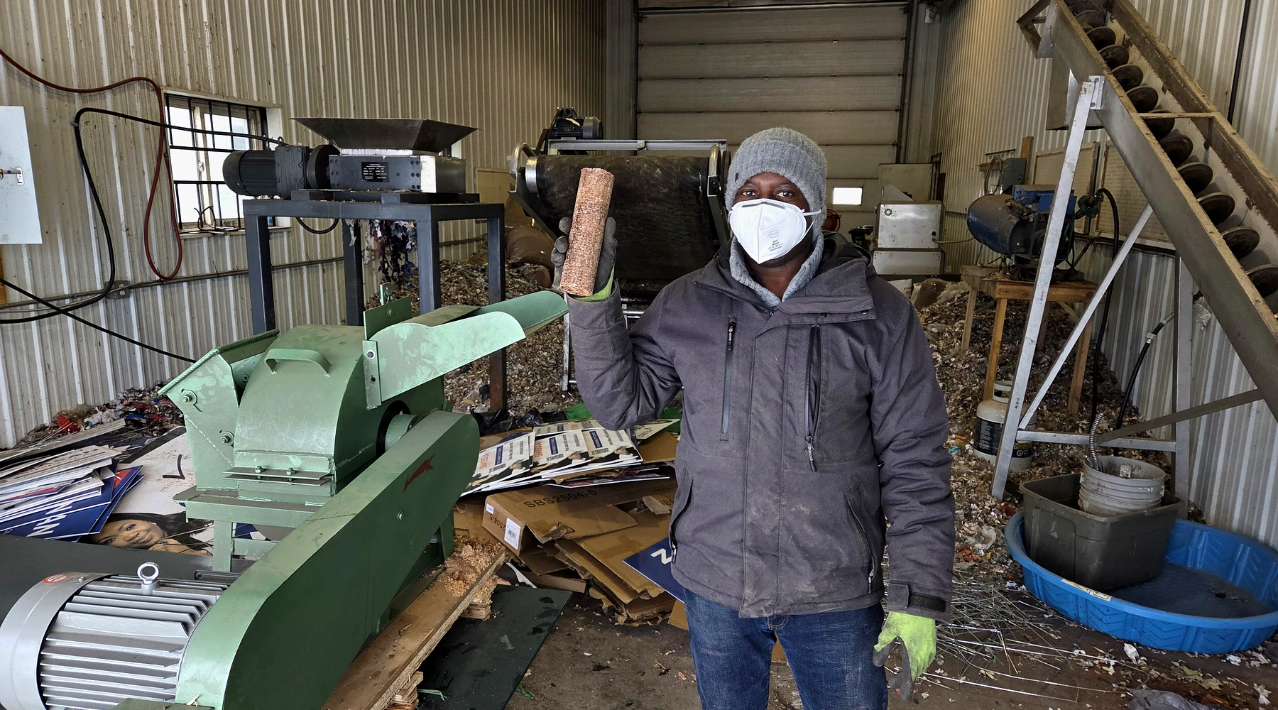 Harvest briquette production and material processing equipment